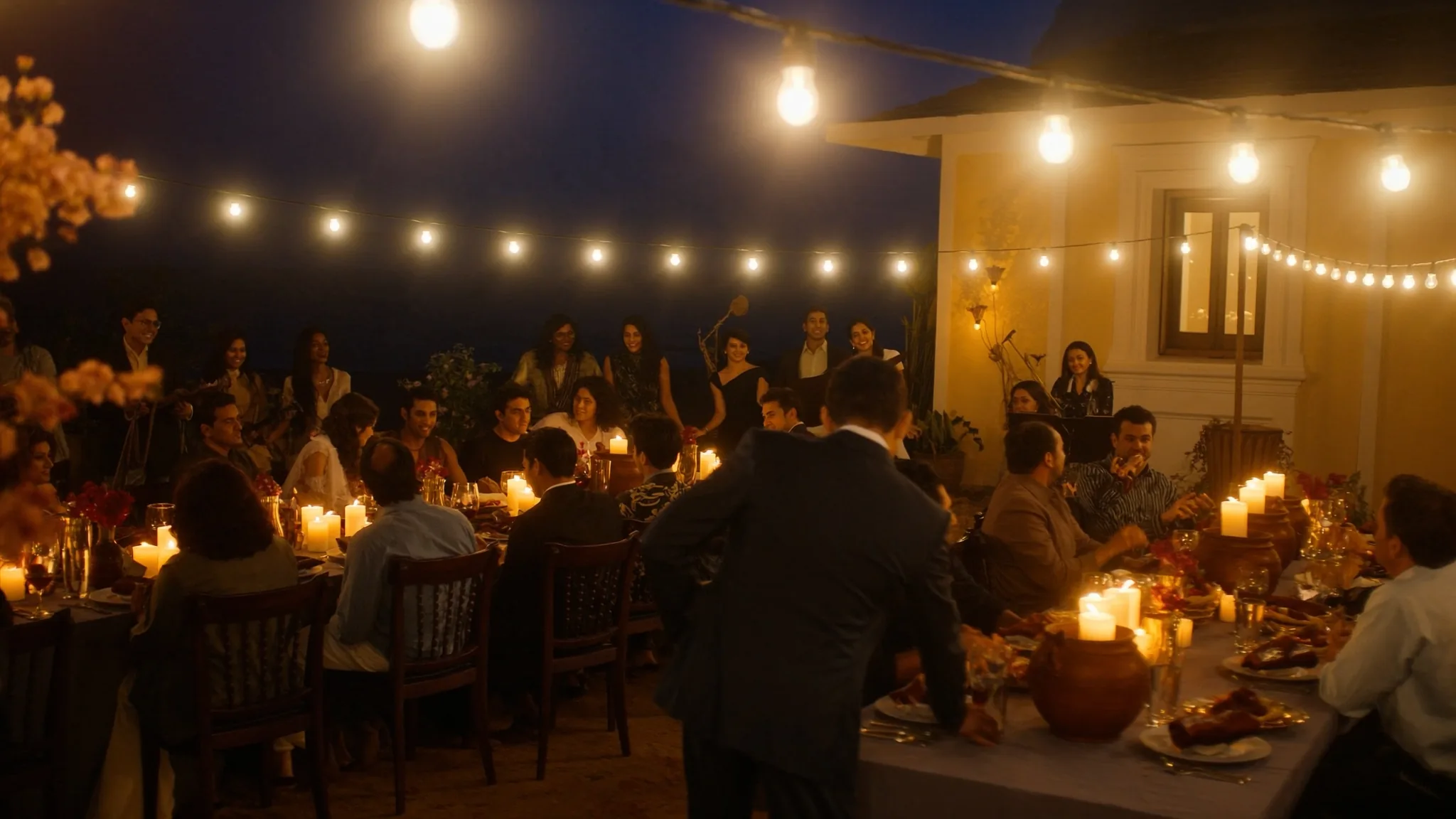 A lantern-lit gala dinner
